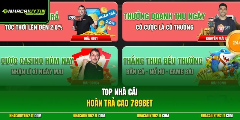 Top nhà cái hoàn trả cao 789BET